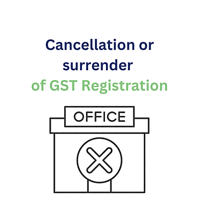Cancellation or Surrender of GST Registration